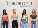 Sims 4 — Off Shoulder Crop Top - Spring Colours - MESH REQUIRED by WallyWalrus — Spring is coming! Dress up your sim with