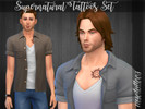 Sims 4 — Supernatural Tattoos Set by luvjake_ — Tattoos from TV series 'Supernatural'. Tattoos for males only. Works
