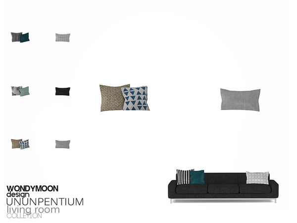Sims 4 — Ununpentium Cushions by wondymoon — - Ununpentium Living Room - Cushions - Wondymoon|TSR - Creations'2018