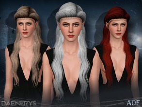 Sims 3 — Ade - Daenerys by Ade_Darma — New Hair Mesh No Morph all Bones assigned All LODs 