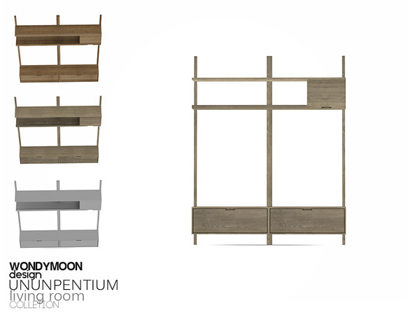 Sims 4 — Ununpentium TV Unit by wondymoon — - Ununpentium Living Room - TV Unit - Wondymoon|TSR - Creations'2018