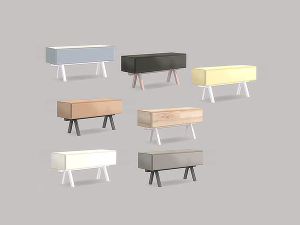 Sims 4 — Bathroom Pisces - Sideboard by ung999 — Bathroom Pisces - Sideboard Color Options : 7 Located at : Surfaces /