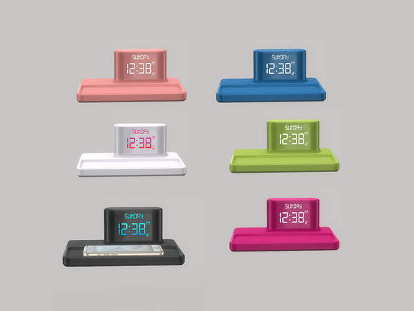 Sims 4 — Bathroom Pisces Decor - Clock with Charging Tray by ung999 — Bathroom Pisces Decor - Clock with Charging Tray