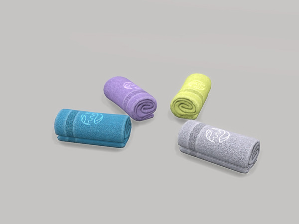 Sims 4 — Bathroom Pisces - Towel Roll by ung999 — Bathroom Pisces - Towel Roll Color Options : 4 Located at : Decor /