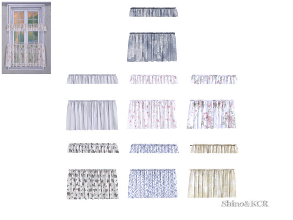 Sims 4 — Country Kids - Curtain Kids Bedroom by ShinoKCR — Matching Furniture for Kids and Toddlers in Country Style