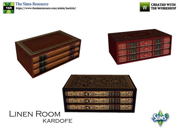 Sims 3 — kardofe_Linen Room_Book box by kardofe — Decorative box with three books inside