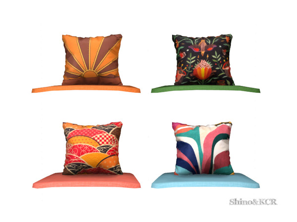 Sims 4 — Outdoor Wicker - Pillow Diningchair by ShinoKCR — Remake of the Outdoor Wicker Set for Sims4 (by Request) Find