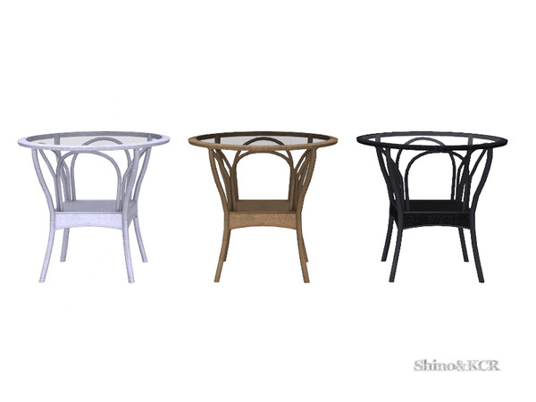 Sims 4 — Outdoor Wicker - Dining Table by ShinoKCR — Remake of the Outdoor Wicker Set for Sims4 (by Request) File changed
