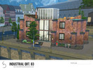 Sims 4 — Industrial Qrt. 83 house by k-omu2 — Previously an old abandoned factory, now a large, modern home with a