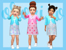 Sims 4 — Toddler Playdate N04 - Dress Hoodie - Toddlers SP needed by Ororizo — Toddler Playdate N04 - A recolor of a