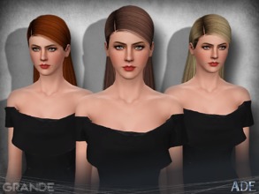 Sims 3 — Ade - Grande by Ade_Darma — New Hair Mesh No Morph all Bones assigned All LODs