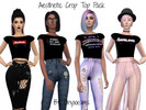 Sims 4 — Aesthetic crop top pack by onyxxsims — Hey! I've had this mod done for ages and I just haven't uploaded it.