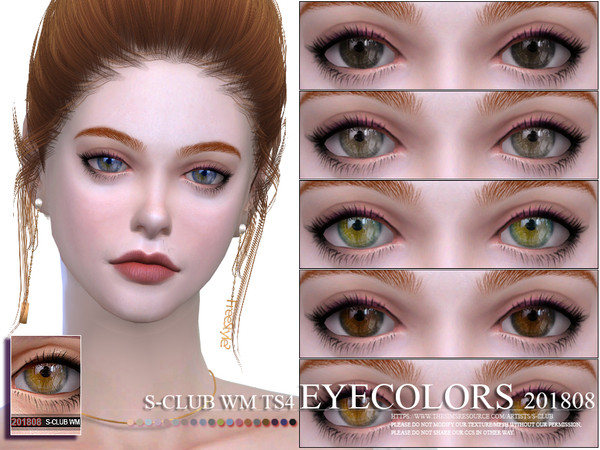 Sims 4 — S-Club WM ts4 Eyecolors 201808  by S-Club — Eyecolors, 10 swatches, hope you like, thank you.