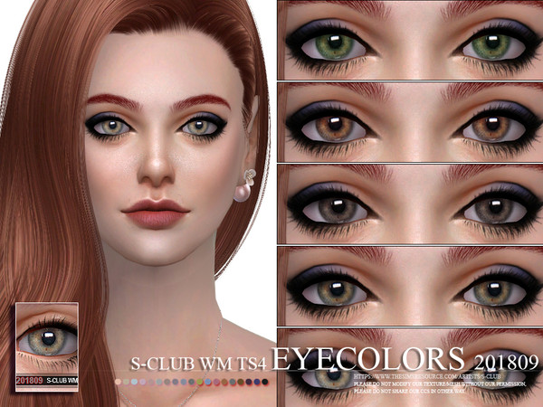 Sims 4 — S-Club WM ts4 Eyecolors 201809  by S-Club —  Eyecolors, 10 swatches, hope you like, thank you.