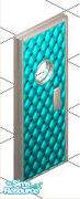 Sims 1 — Aqua Retro Door by Shinija — A delightful colored door for your home.