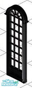 Sims 1 — Black French door by Shinija — The Monticello federal-style door features 7 rows of 3 panes topped by a 6 pane