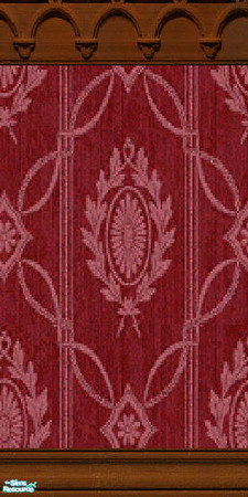 Sims 2 — Romantic Damask Wall by RhondaBlonda — Part of my Romantic Study.