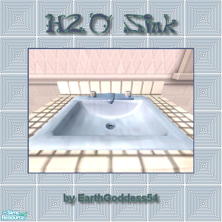 Sims 2 — H2O Bath - Individual Item by EarthGoddess54 — Recolor of Maxis' Superlative Sink by "The Greatest Designer