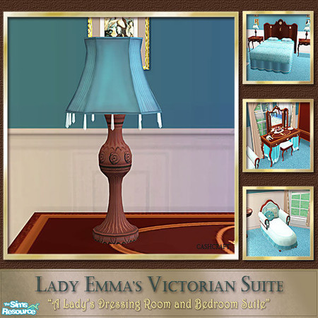 Sims 2 — Lady Emma's Victorian Table Lamp by Cashcraft — Lady Emma's suite is a set recolor of Lady Roslyn's Victorian
