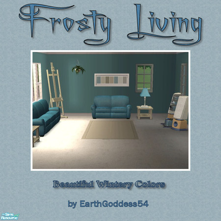 Sims 2 — Frosty Living Room by EarthGoddess54 — Winter is here & just because it's cold outside doesn't mean the