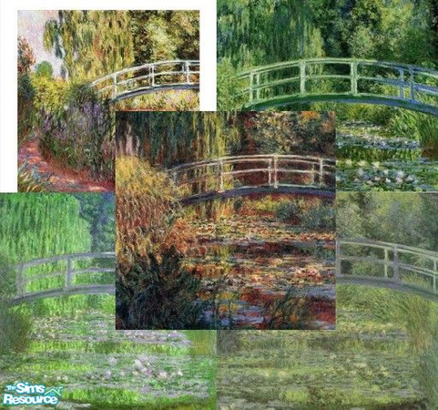 Sims 2 — JD Monet the bridge collection by jdamgaard — This is a collection of Monet's beautiful painting of the bridge