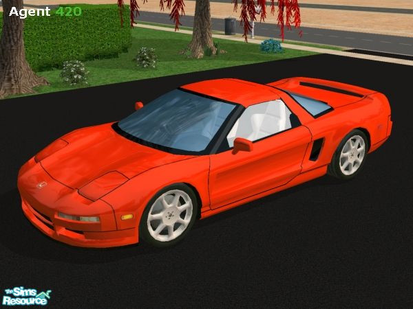 Sims 2 — Hot Orange Magma Honda NSX Paint Job by Agent420 — A Hot Orange Magma Honda NSX Paint Job. MESH by