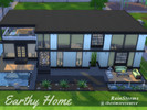Sims 4 — Earthy Modern Home by RainStorms — A modern, cozy, yet spacious two storey house with a soothing earthy feel and