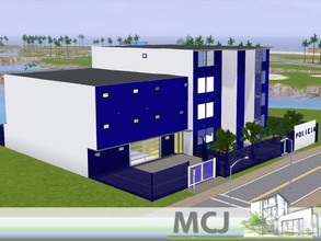 Sims 3 — Policia | Villa City by ritamartins18 — Police station with four floors, reception, parking, prison cells,