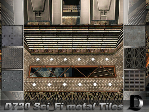 Sims 4 — D720 Sci_Fi Metal Tiles by Danuta720 — Metal Tiles 6 designs by danuta720