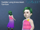 Sims 4 — Toddler Long Dress Mesh Tye Dye by filo40002 — EA conversion mesh child to toddler Includes: - New mesh - 11