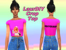 Sims 4 — LaurDIY Crop Top by AlyTheDoggy — This shirt is inspired by the youtuber laurdiy. It has very vibrant colours so