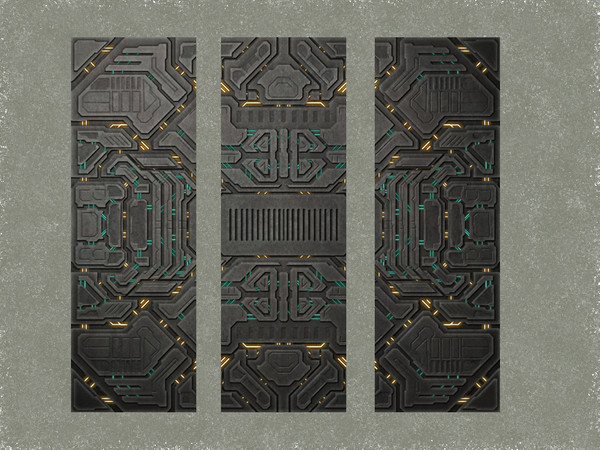 Sims 4 — D720 Future - Wall 1 by Danuta720 — Short wall Three parts by Danuta720