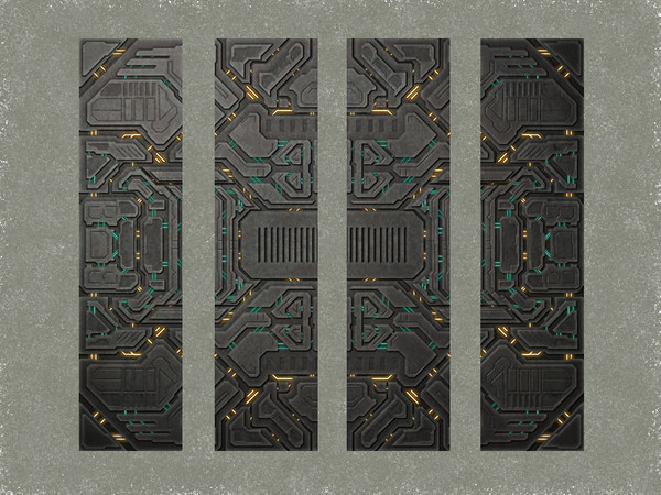 Sims 4 — D720 Future - Wall 2 by Danuta720 — Medium wall Four parts by Danuta720