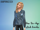 Sims 4 — Blue Lilo and Stitch Tie-Dye Hoodie by iamprincessx — Based off of a Hot Topic hoodie, this Lilo and Stitch