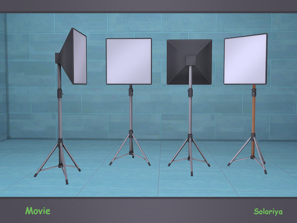 Sims 4 — Movie. Softbox by soloriya — Decorative softbox. Part of Movie set. 2 color variations. Category: Decorative -