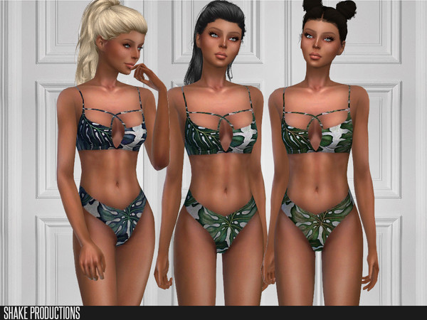 Sims 4 — ShakeProductions 118-2 by ShakeProductions — Outfits/Swimwears Handpainted 5 Colors