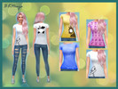 Sims 4 — TShirt Recolor Ranma 1/2 by BekaNinja — The in game Tshirt but with Ranma 1/2 principal animal transformations.