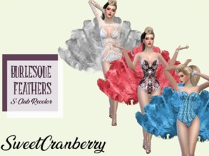 Sims 4 — Burlesque Feathers - S-Club Recolor - Mesh needed by SweetCranberry — This is a feathers tail typically used in