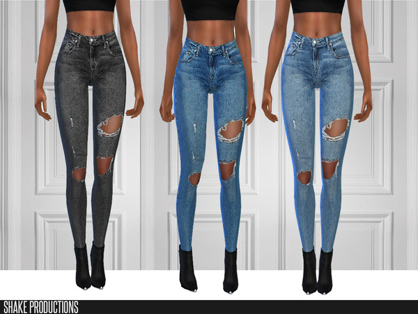 Sims 4 — ShakeProductions 121-4 by ShakeProductions — Skinny Jeans 5 Colors High waisted