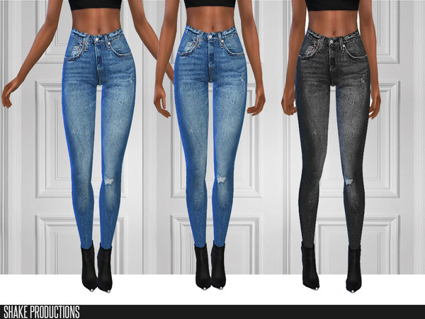 Sims 4 — ShakeProductions 121-6 by ShakeProductions — Skinny Jeans 5 Colors High waisted