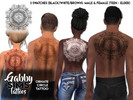 Sims 4 — Gabby Sims - Ornate Circle Tattoo  by gabbygirl1999 — Ornate Circle Upper Back Tattoo for your Male and Female