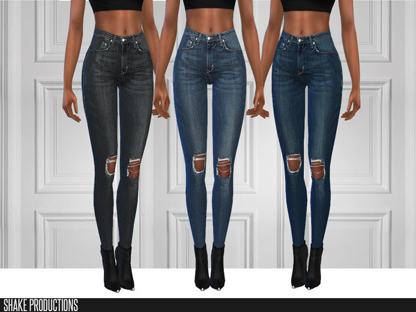 Sims 4 — ShakeProductions 123-5 by ShakeProductions — Skinny Jeans 5 Colors High waisted