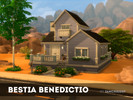 Sims 4 — Bestia benedictio - No CC by iamchrisep — Traditional house with bedroom, bathroom, kitchen, two living rooms,