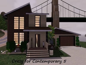Sims 3 — Crazy for Contemporary 5 by Jujubee77 — One bedroom, 1.5 bath home with a retro feel. Separate dining room,