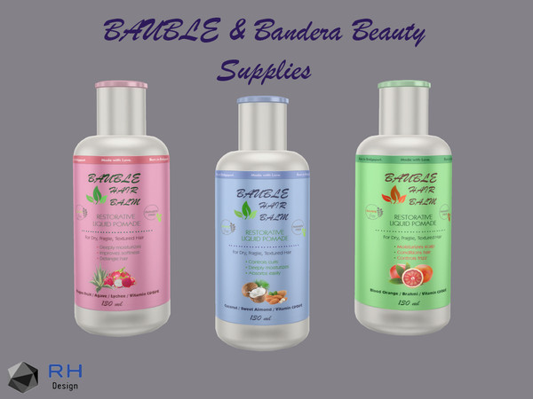 Sims 4 — Bauble B&C Hair Balm by RightHearted — Born in Bridgeport. Made with love. BAUBLE Hair Balm is made with the