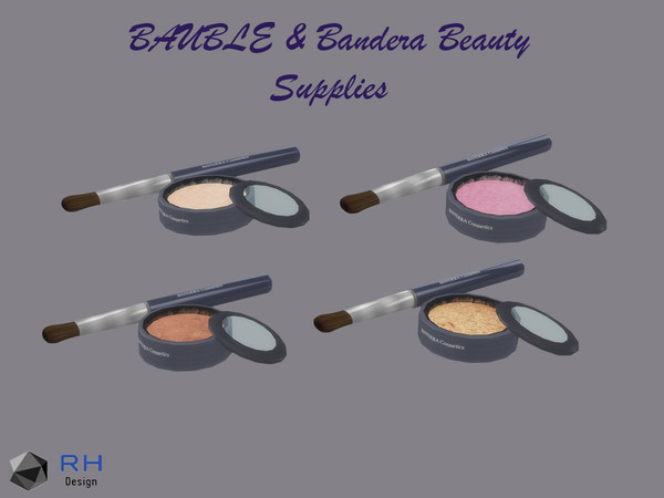 Sims 4 — Bauble B&C Eyeshadow Brush and Box by RightHearted — A 2-piece powder set from Bauble Cosmetics: the round