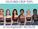 Sims 4 — YOUTUBER CROP TOPS - Christopher067 Recolor - Mesh needed by Barakitty_x — This is my FIRST ever creation for