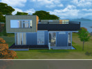 Sims 4 — Shipping Container House by Inesel — A modern house built out of shipping containers. Kitchen, 2 living rooms,