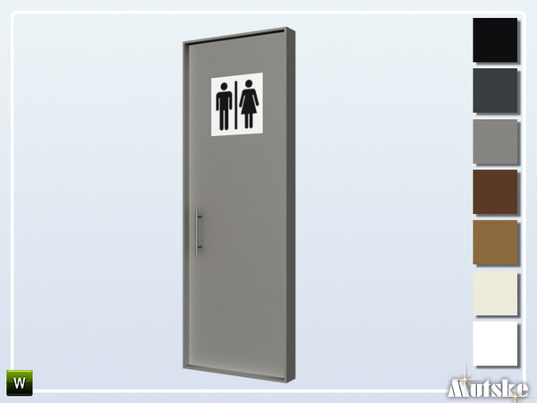 Sims 4 — Pilton Door Restroom Small 1x1 by Mutske — This door is part of the Pilton Constructionset. Made by Mutske@TSR. 