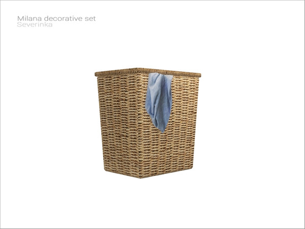 Sims 4 — [Milana decor] wicker box wit clothes by Severinka_ — Wicker box with clothes From the set 'Milana decor' Build